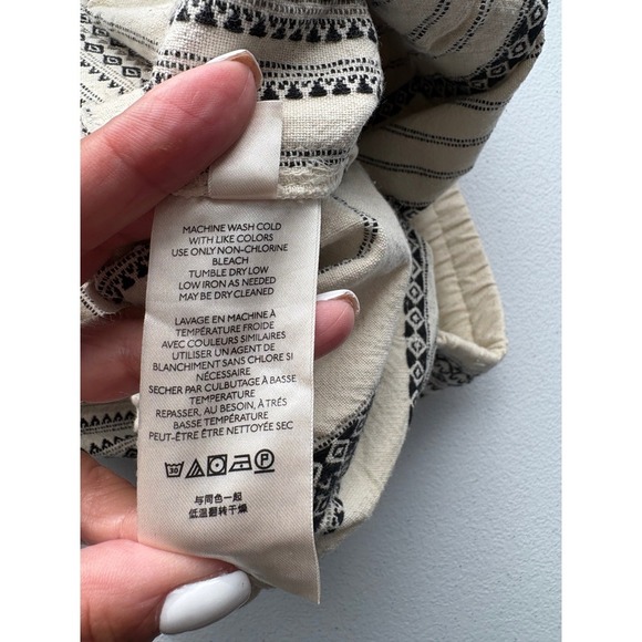 Anthropologie Women's Essential Beach Pants Beige Black Small - Picture 4 of 8